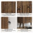 Space Saving Shoe Storage, Mdf Walnut Modern Cabinet For Entryway Home