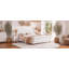 Lit plateforme Verona King en velours avec tête de lit capitonnée à oreilles-134707181-134707184