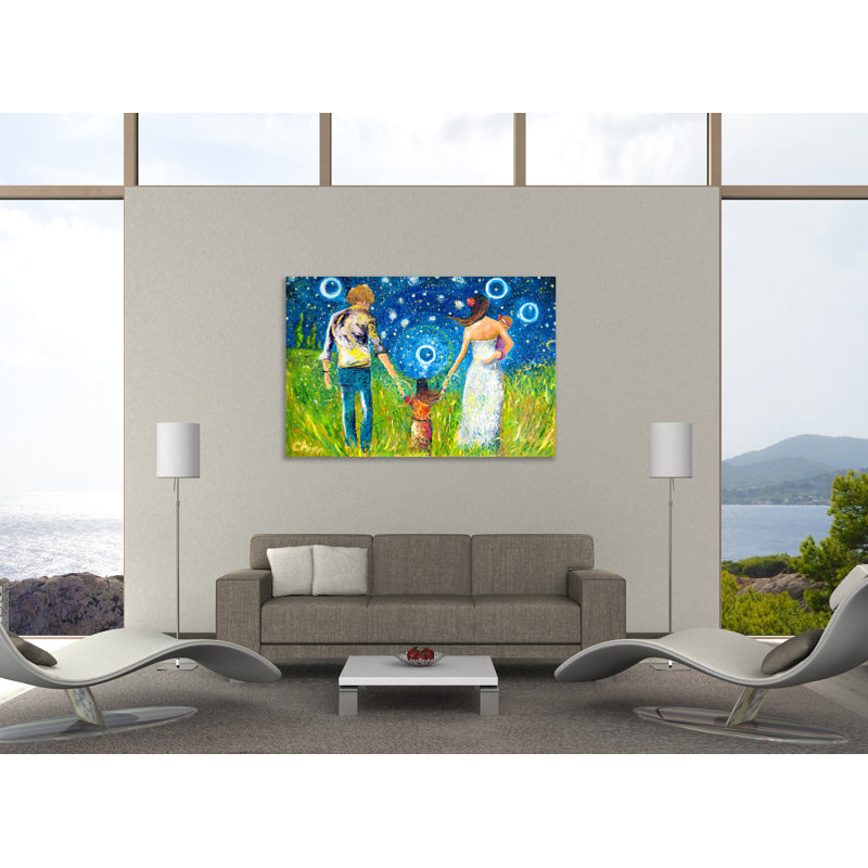 «Family», toile tendue par Chiara Magni, H 12 po x l 18 po x P 1,5 po