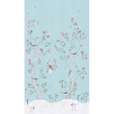 Panneau mural floral 9,2 pi x 63 po Spring Blossom