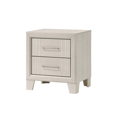 Table de chevet à une pièce à deux tiroirs de style contemporain pour une touche d'élégance et de fonctionnalité dans votre chambre à coucher