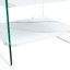 Table de chevet avec rangement de tiroir - plateau de table, côtés en verre trempé transparent, structure stable pour la maison, surface de matériau contenant l'intérieur idéale, installation rapide, mode de vie adapté