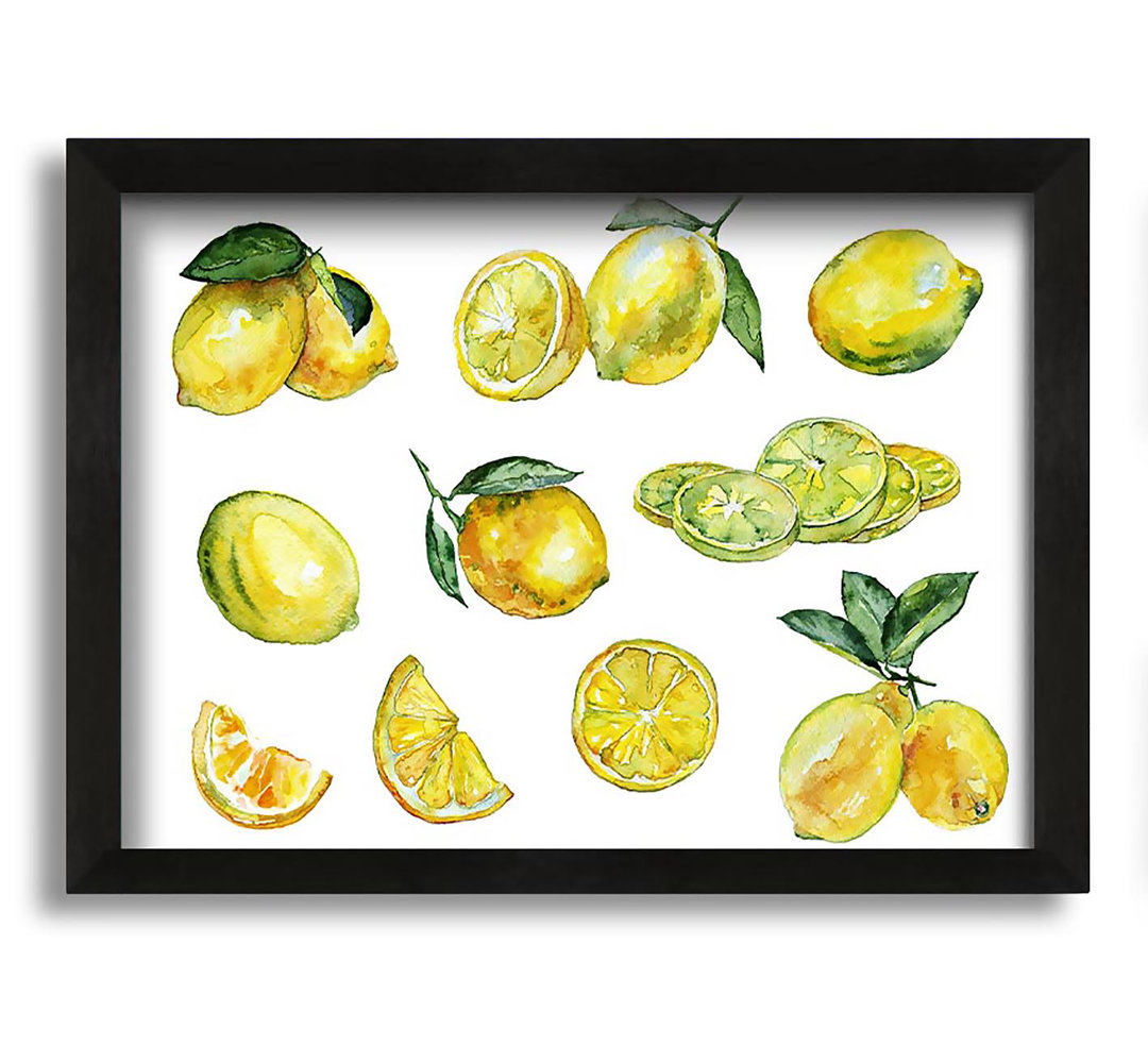 Gerahmtes Leinwandbild Just Lemons