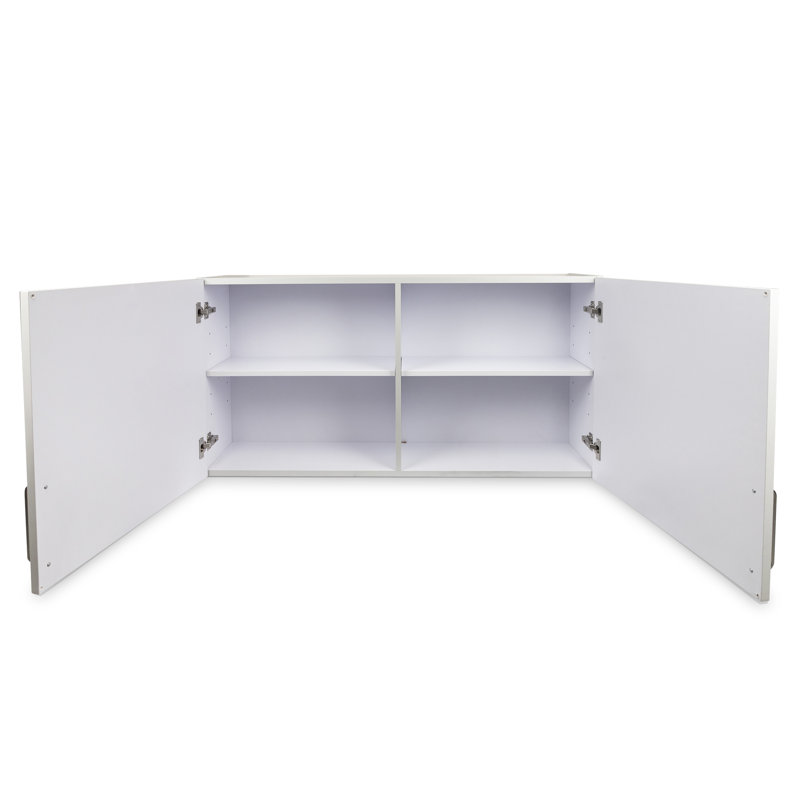 Armoire médicale murale en bois à 2 tablettes avec 2 portes , 48"