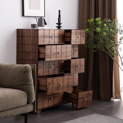Simple Rubik's Cube Metal Accent Chest