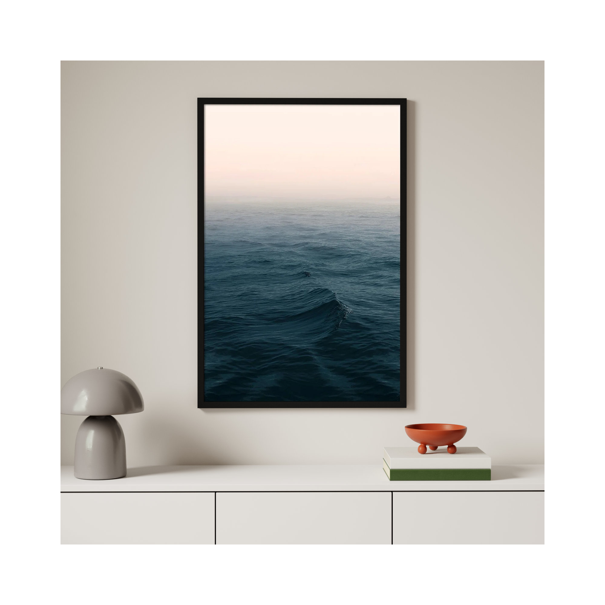 Ocean by Ian Winstanley, Black, 28" W x 41" H