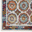 Entourage Odile Transitional Distressed Vintage Floral Moroccan Trellis  Area Rug - Blue, Red, Orange Yellow-529206052