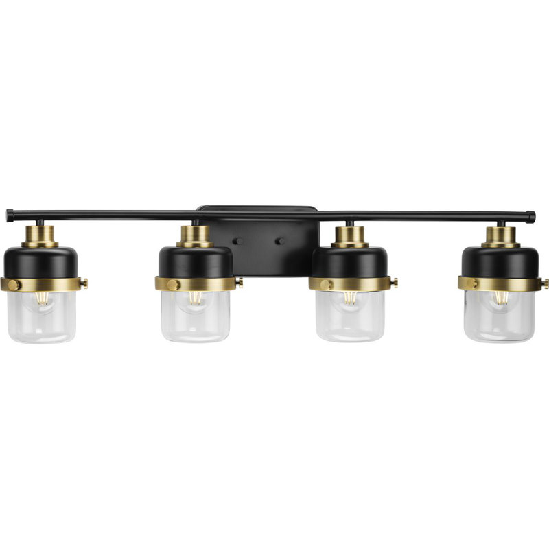 4 - Light Dimmable Vanity Light, Matte Black