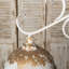 Lustre rustique à 3 lumières avec finition dorée, plafonnier de style maison de campagne