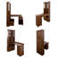 Bureau en L en noyer de 55 po + rehausse - 4 armoires, tiroir, tablettes ouvertes, hauteur de 76 po, conception d'angle 2-en-1, 132 lb, centre de commande de bureau à domicile-8422220-8422221