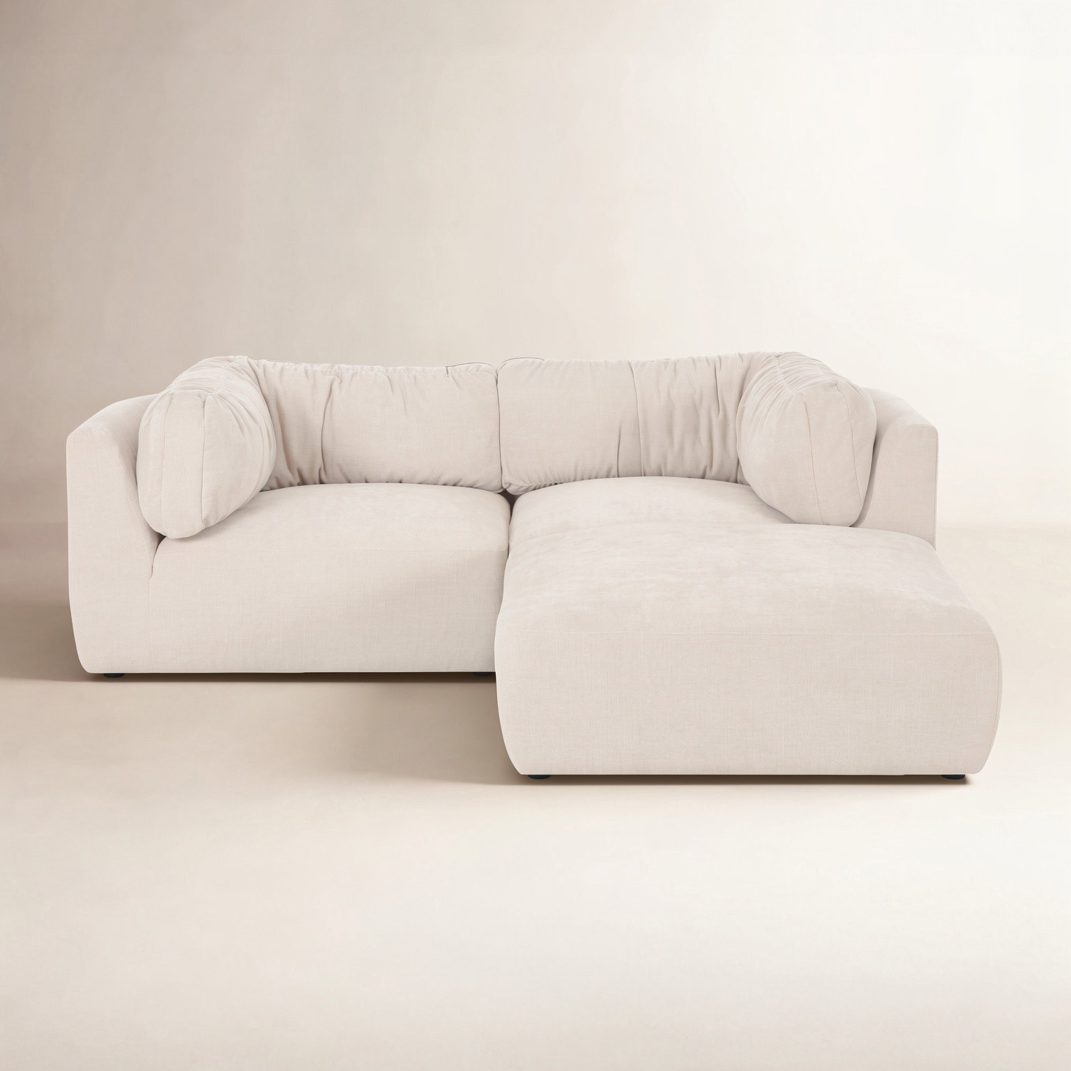 Colette Modular Corner Sectional, Almond Performance Chenille
