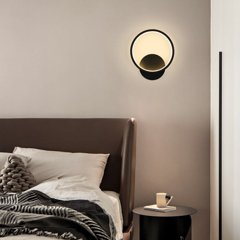 1-Light Led Wall Light Wall Sconce, Black