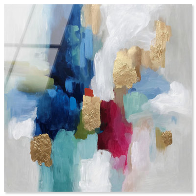 Jewel Tones I Blue Gold Art Acrylic Print by Art Remedy
