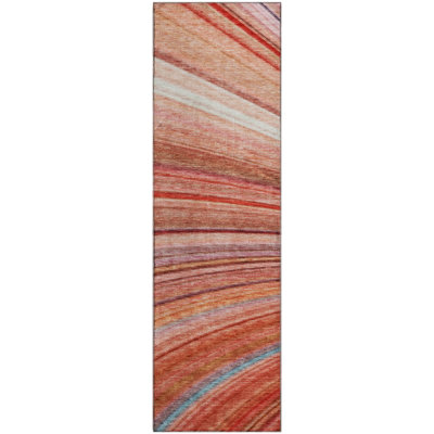 Premium Machine Washable Cerrito AMF585 Terracotta Rug