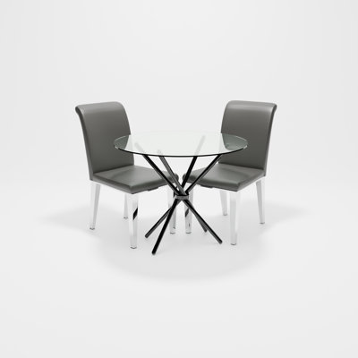 Desborough 4 -Person Glass Dining Set