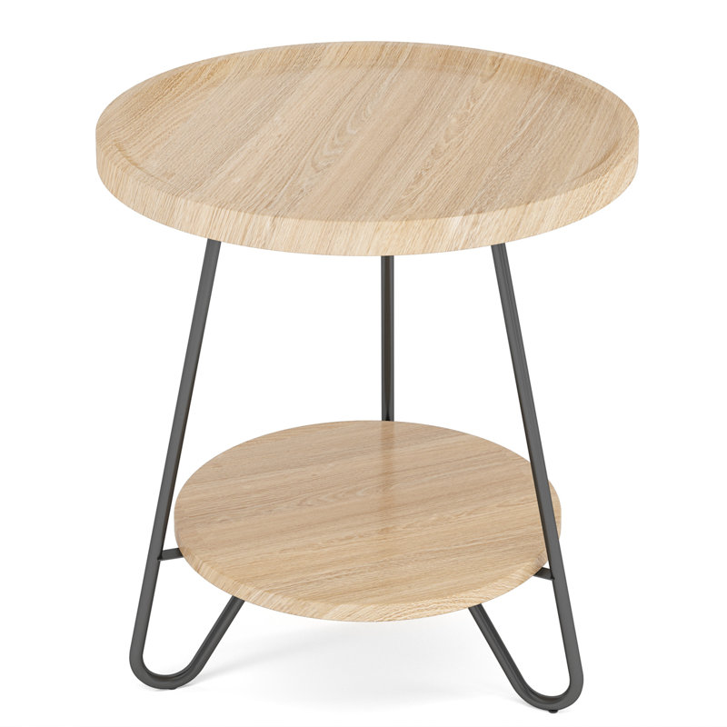 Petite table basse avec table de bout et table d'appoint, Chêne