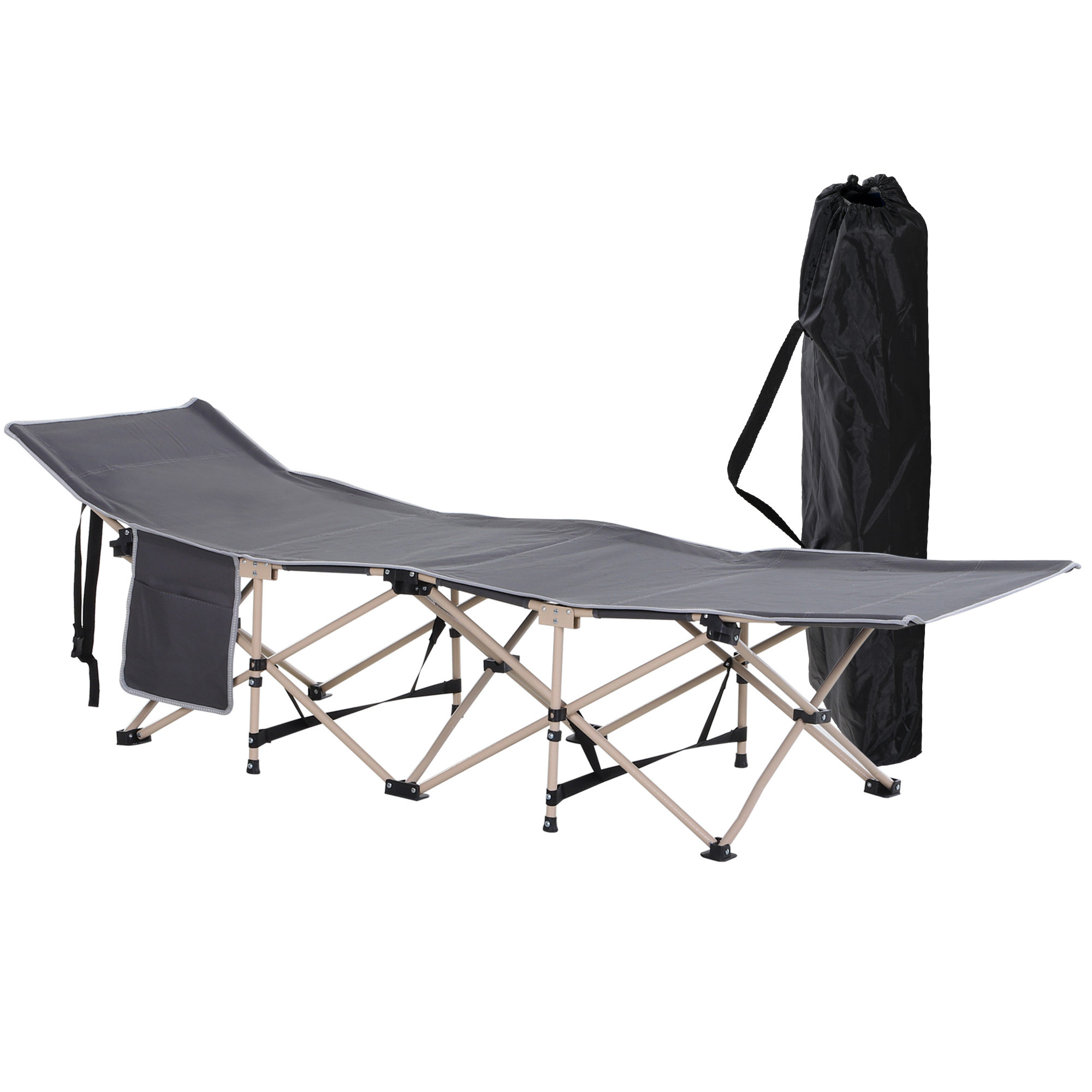 CLOCITYPLUS Portable Military Folding Camping Cot with Adult Tote Bag Black  1-Pack & Reviews