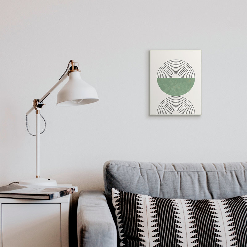 Étude abstraite géométrique circulaire incurvée Art déco, Plaque murale, H 15 po x l 10 po