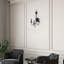 Très grande applique murale noire 3 lumières-273131404