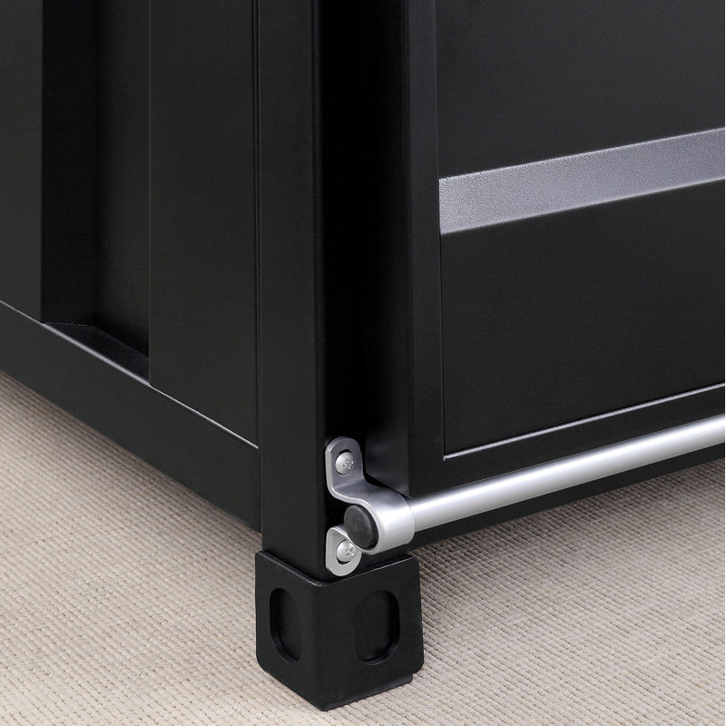 Table basse à 4 pieds avec rangement Everard, Noir