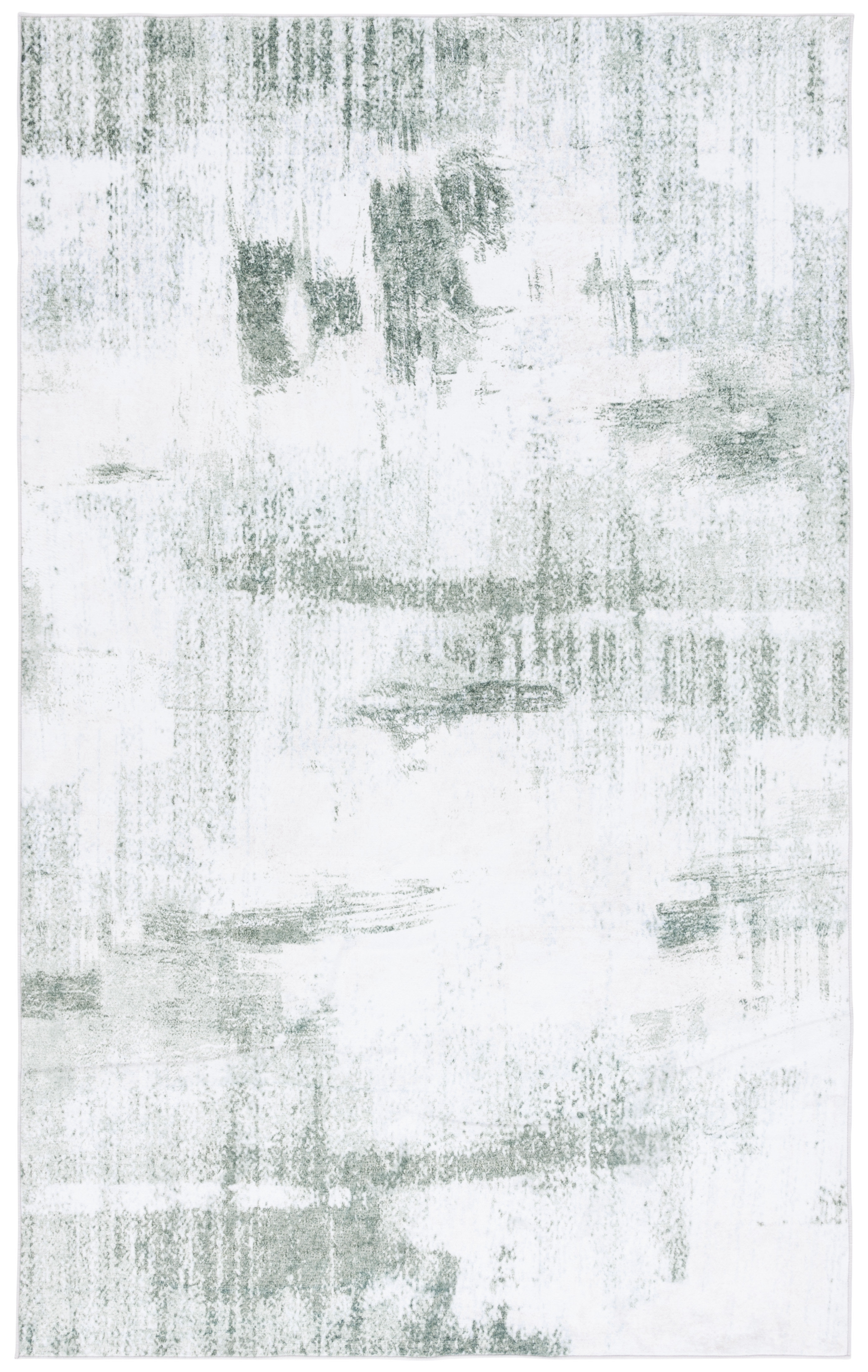 17 Stories Spanos Abstract Machine Woven Polyester Area Rug in White ...