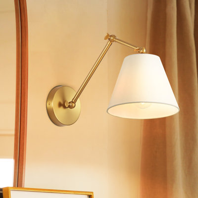 Applique murale moderne en laiton 1 lumière pour salle de bain LumiForm