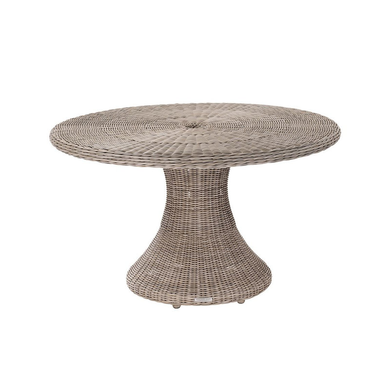 Sag Harbor Outdoor Round Dining Table, Mocha, 52" Diameter x 30" H