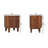 Wood Louvre Bedside Unit,Brown,2-Drawers-76684653