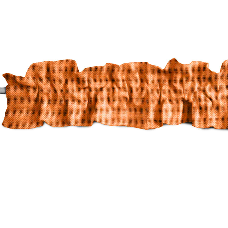 Cantonnière à volants, L 120 po x L 9 po, Orange