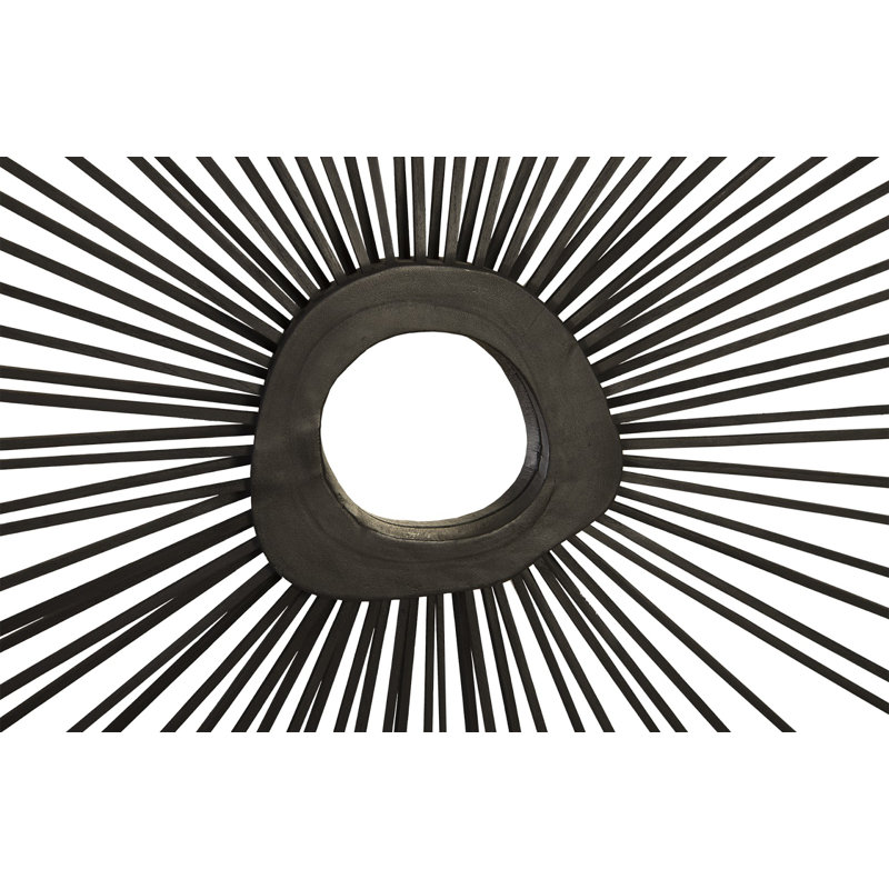 Spoke Burnt Industrial Frameless Accent Mirror, 44" H x 55" W