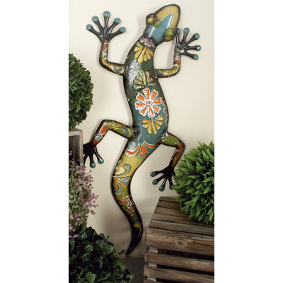 Metal Indoor Outdoor Lizard Wall Decor
