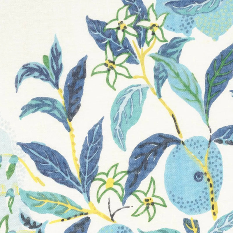 Citrus Garden Sheer Fabric, Blue