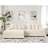Oversized Two-Piece Couches, L Shaped Sofa, Corduroy, Left Chaise Daybed,with Armrests,Eight Throw Pillows,Corner Sofa,Easy To Assemble-672368914-671642174
