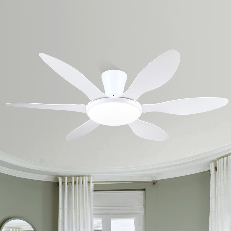 Ventilateur de plafond encastré et télécommande 51 po Cliffes, Blanc