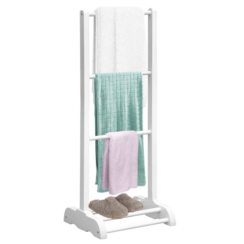 Porte-serviettes autoportant costway, Blanc
