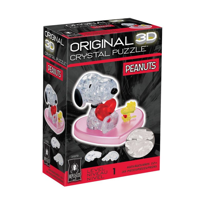 Multi-Color Translucent 3D Crystal Puzzle - Snoopy Design