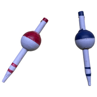 Set Of 2 Assorted Colors Mini Buoy Figurines