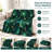 Galaxy Print Flannel Throw Blanket - Celestial Moon and Star Pattern, Deep Green, Ultra Soft, Lightweight, Breathable, All-Season, Skin-Friendly, Machine Washable, Decorative, for Sofa, Couch, Living Room and Bedroom-135729073