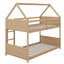 Lit superposé simple au-dessus d'un lit simple au dessus de la maison avec panneaux de tête et de pied-1292530070