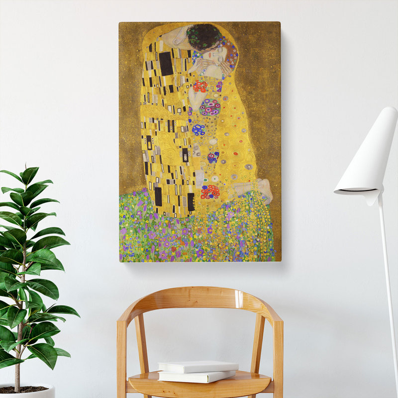 The Kiss Vol.2 by Gustav Klimt - Wrapped Canvas, 91cm H x 60cm W x 3cm D