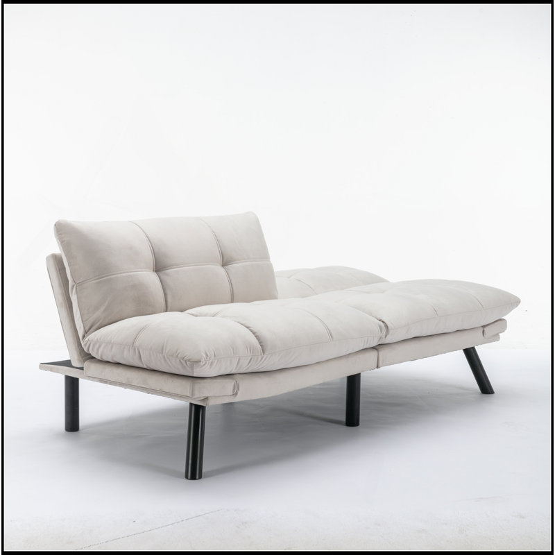 Convertible Folding Modern Sofa Bed, Cream