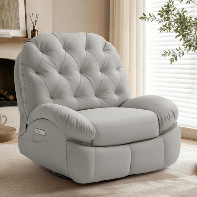 Recliner Chair, Electric Recliners , PU Leather Upholstered Recliner Chair With Side Pockets