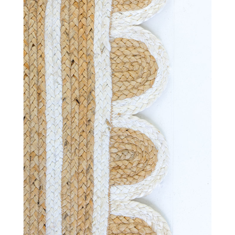 Hand Braided Jute / Sisal Area Rug in White