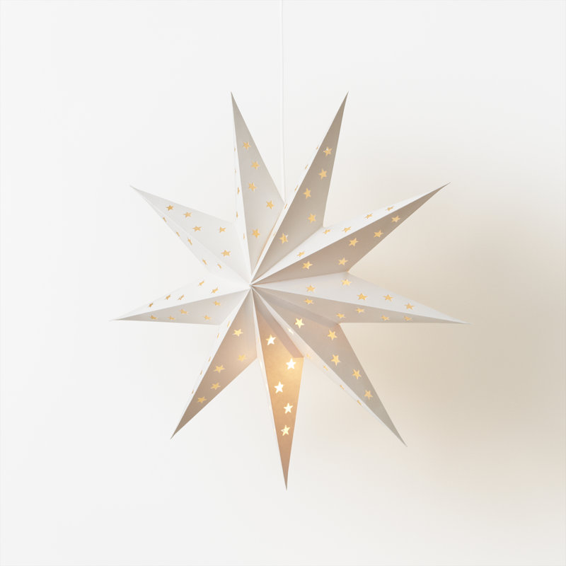 9-Pointed Paper Star Hanging Light