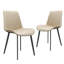 Chaises de salle à manger beige confortables, structure en métal, design moderne, parfait pour la maison ou le restaurant