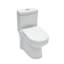 Toilette monobloc en céramique pour salle de bain, 12 po à chasse brute, 1,1 / 1,6 GPF, double chasse avec siège à fermeture en douceur, double chasse puissante CARTE 800G