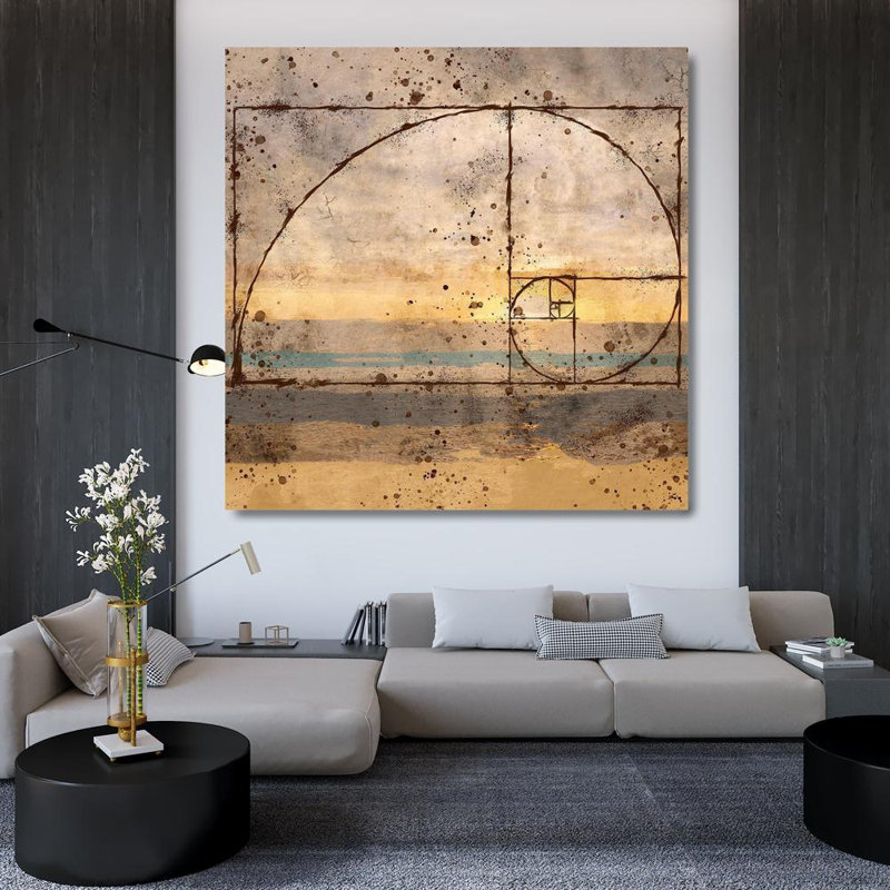 Art sur toile tendue par Wiley, Marta Gallery, art: Fibonacci Shell, H 36 po x l 36 po