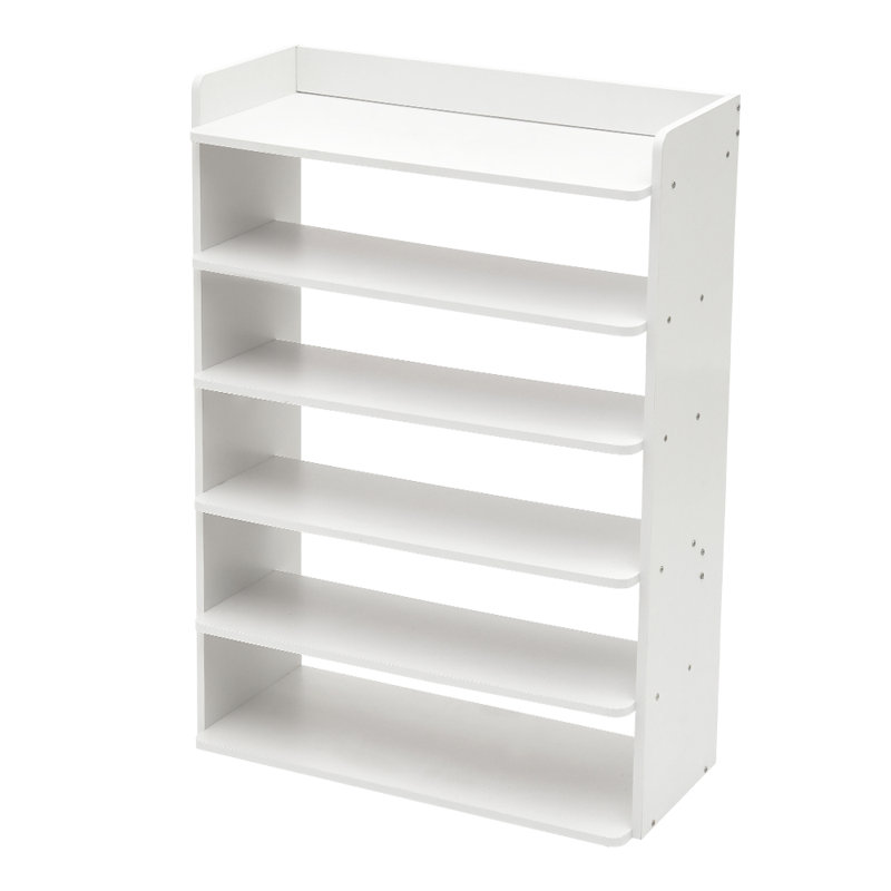 Warm white MDF shoe cabinet, 88cm x 62cm x 26cm, 6