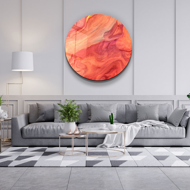 Superbe peinture murale en verre trempé 23,6 po x 23,6 po | 100% verre trempé d'une épaisseur de 0,16 pouce, imprimé UV pour des couleurs éclatantes | Parfait pour la décoration intérieure, le salon et les espaces de bureau, design durable et élégant