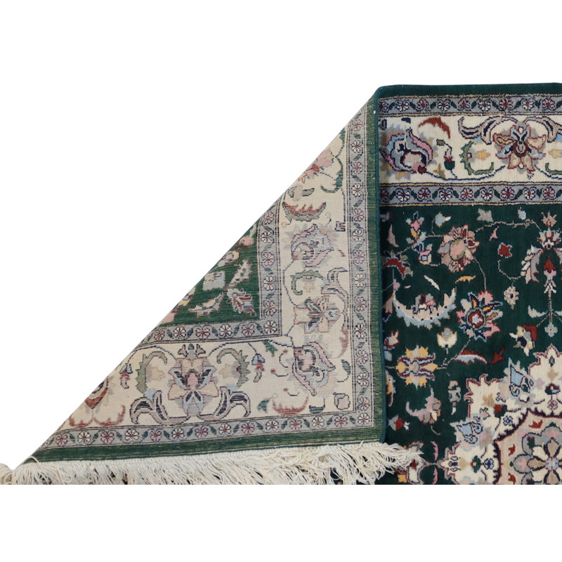 Global Rug One-of-a-Kind Hand-Knotted Kashan 4'1" x 6' Wool Area Rug